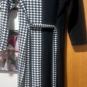Black and White Houndstooth Dress